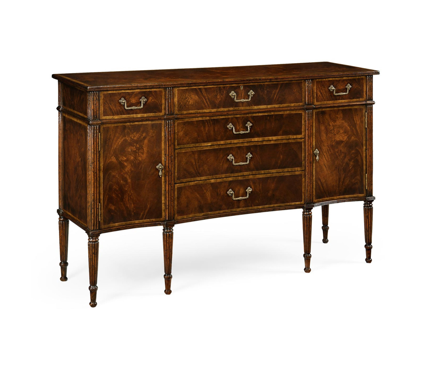 Mahogany Sideboard with Shallow Curved Doors
