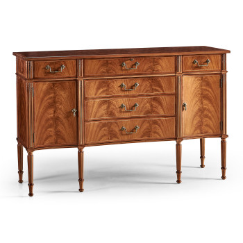 Mahogany Sideboard with Shallow Curved Doors