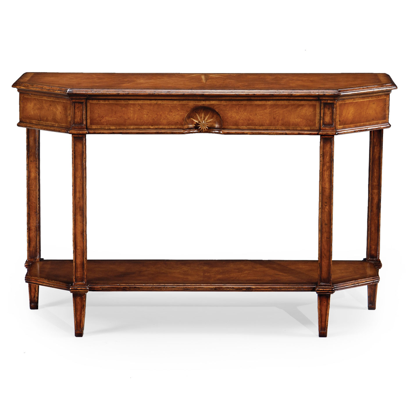 Starburst walnut console