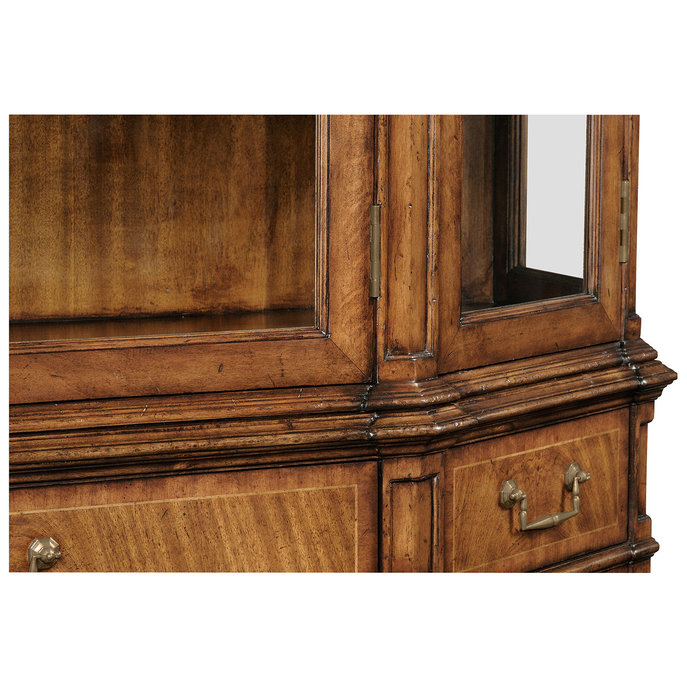 Starburst walnut display cabinet