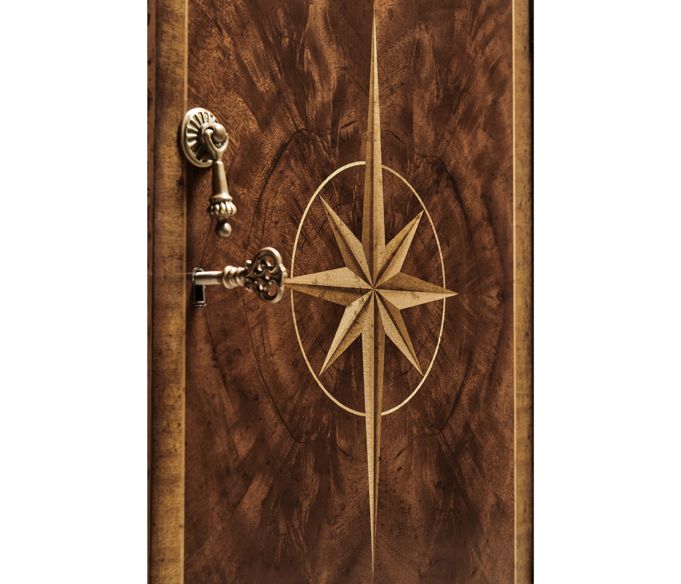 Starburst Mahogany Side Cabinet