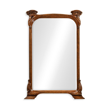 Walnut Carved Mirror Frame