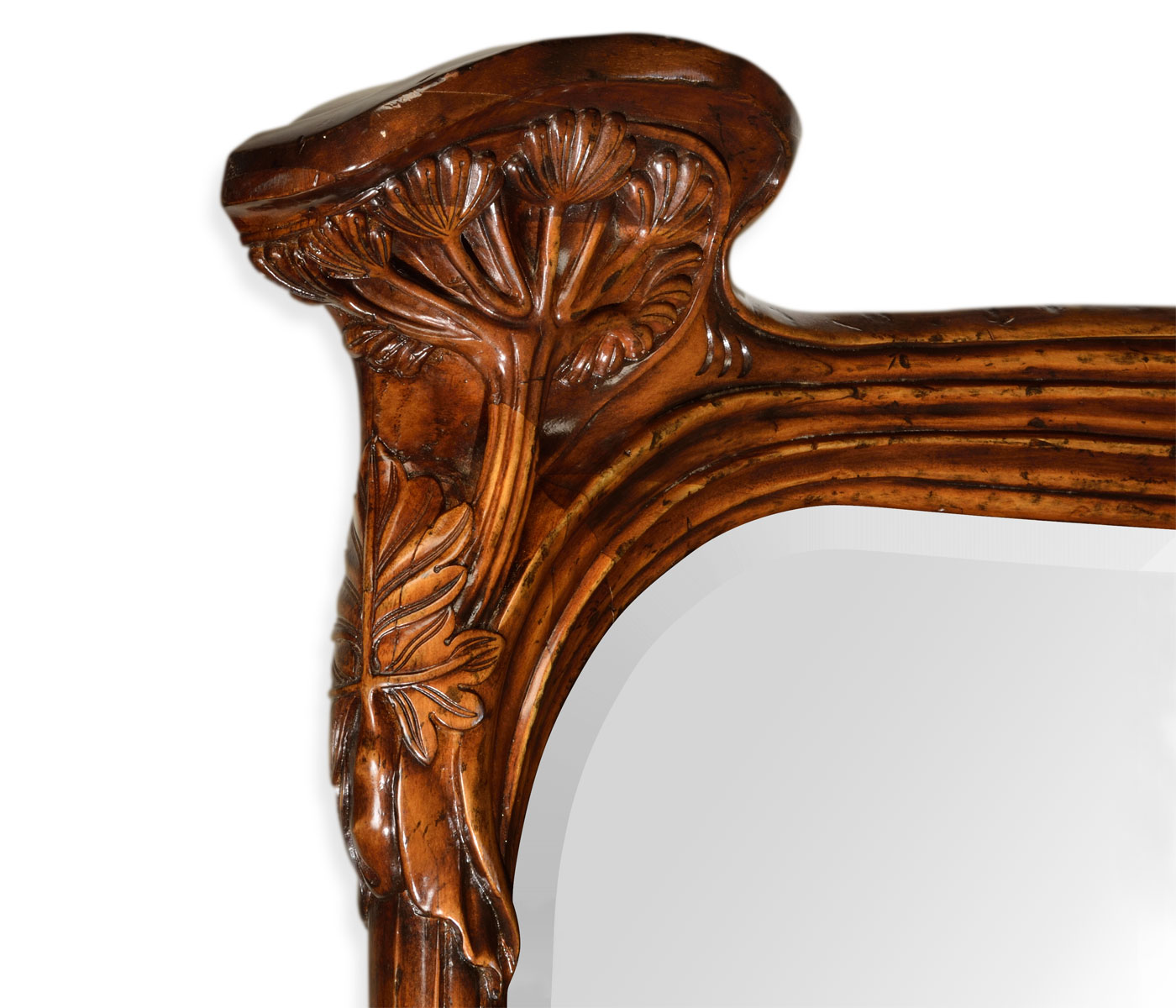 Walnut Carved Mirror Frame