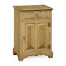 Linenfold Natural Oak Bedside Cabinet