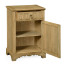 Linenfold Natural Oak Bedside Cabinet