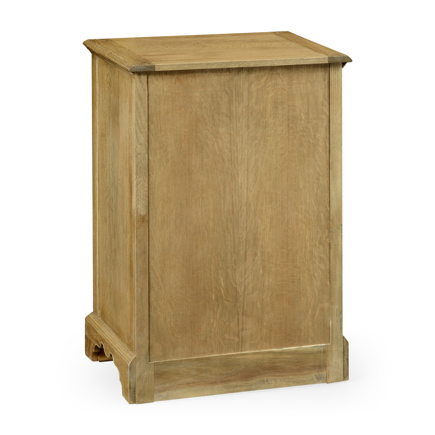 Linenfold Natural Oak Bedside Cabinet