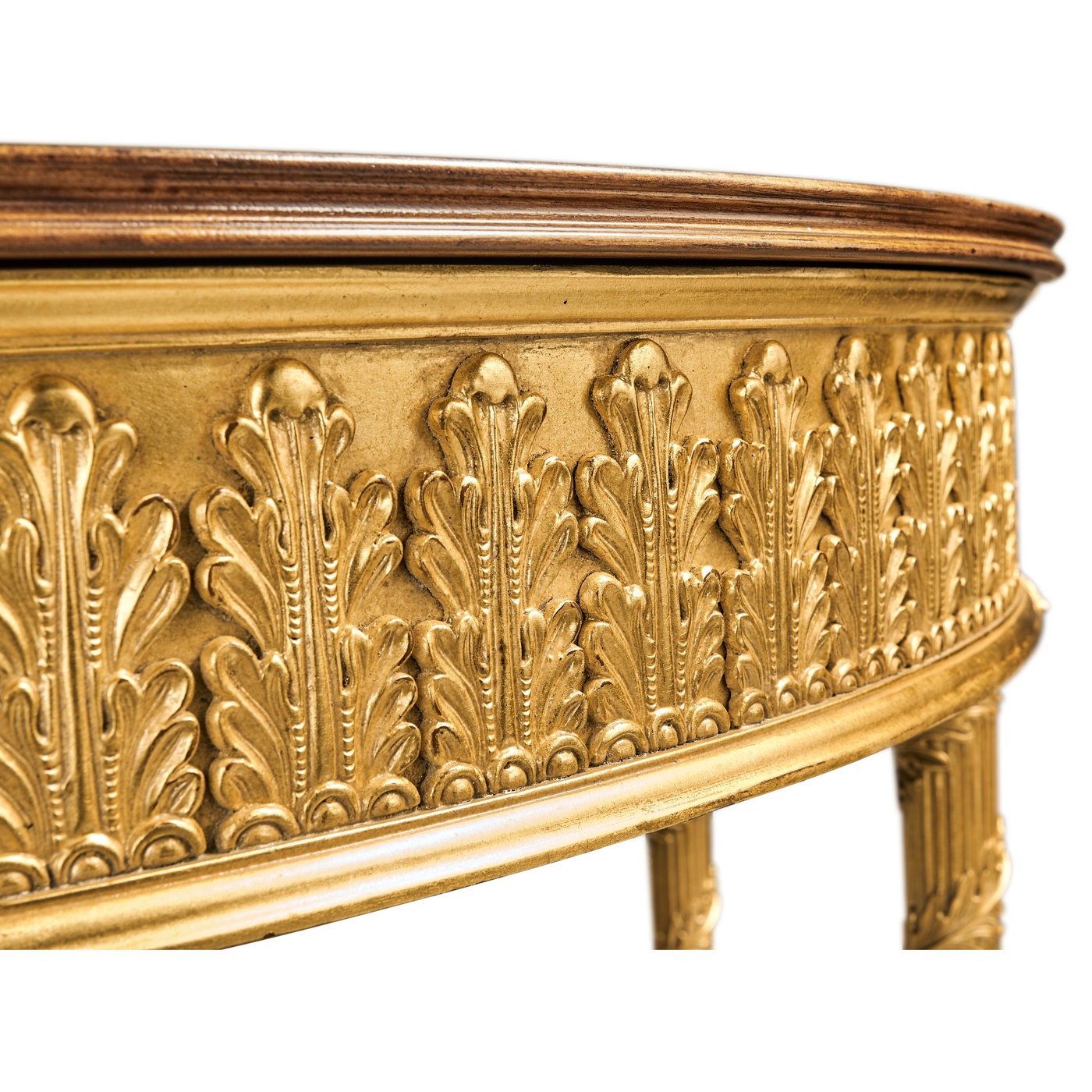 Small Gilded Console with Shelf