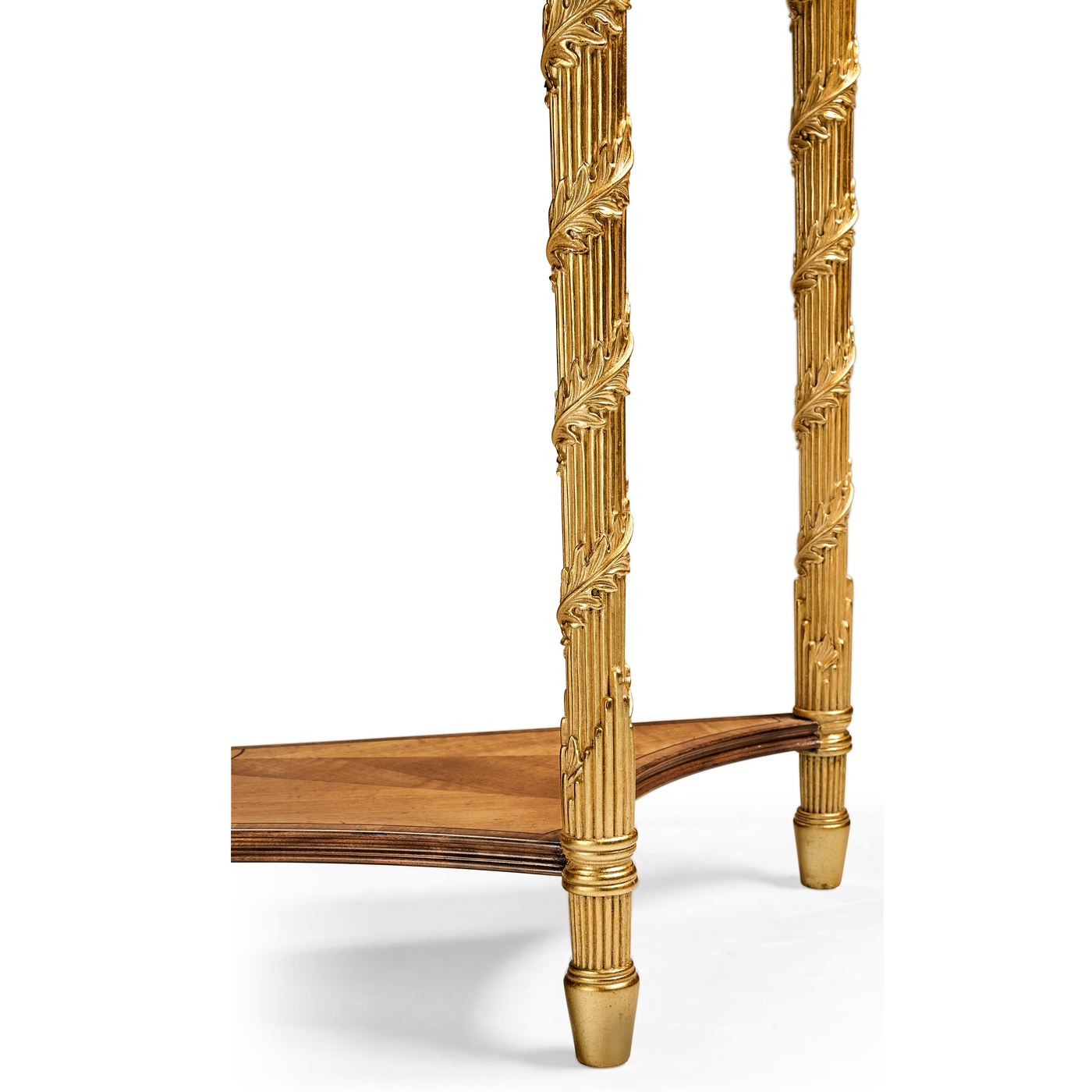 Small Gilded Console with Shelf