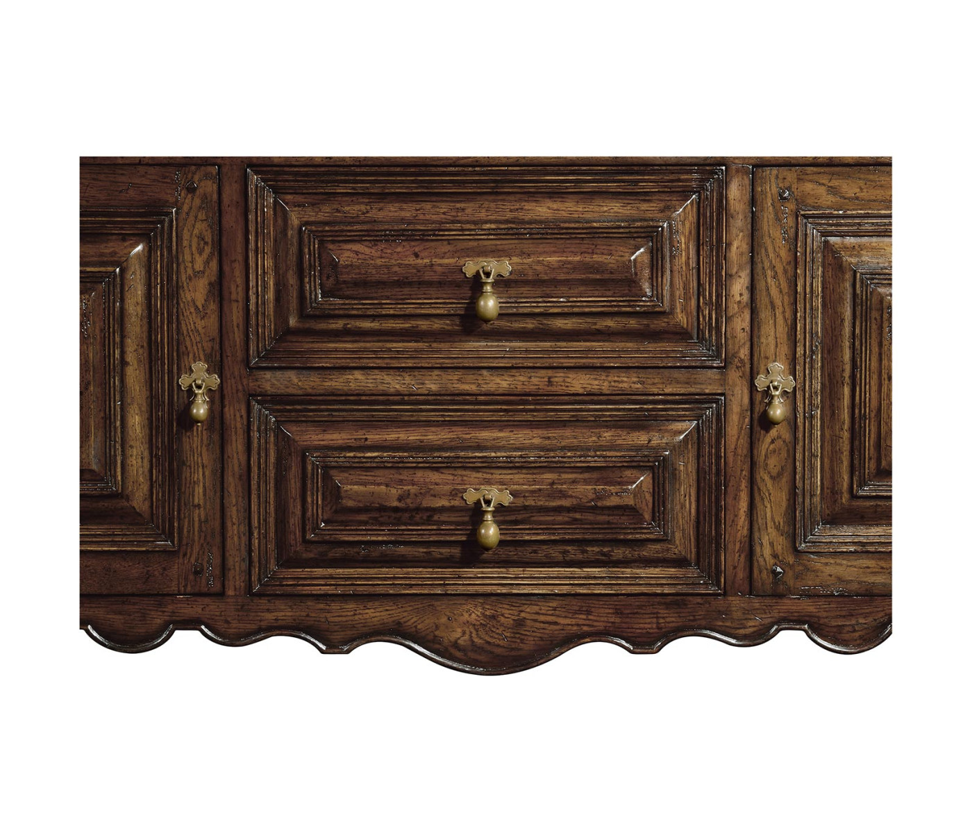 Linenfold Dark Oak Sideboard