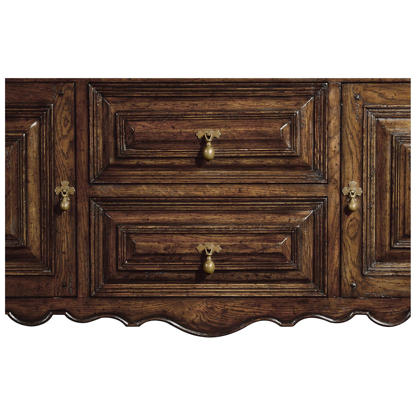 Linenfold Dark Oak Sideboard