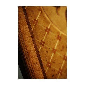 Floral marquetry wall hanging panels (Pair)