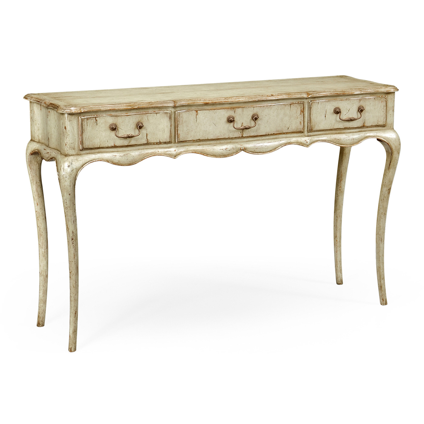 French provincial grey painted console