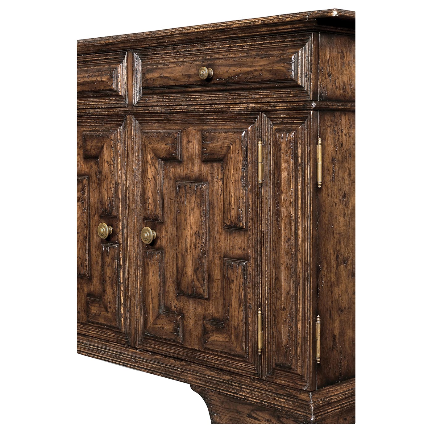 Tudor Style Dark Oak Side Cabinet