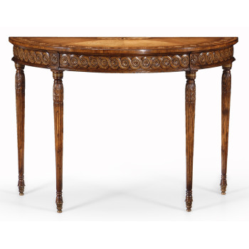 Walnut & Satinwood Console