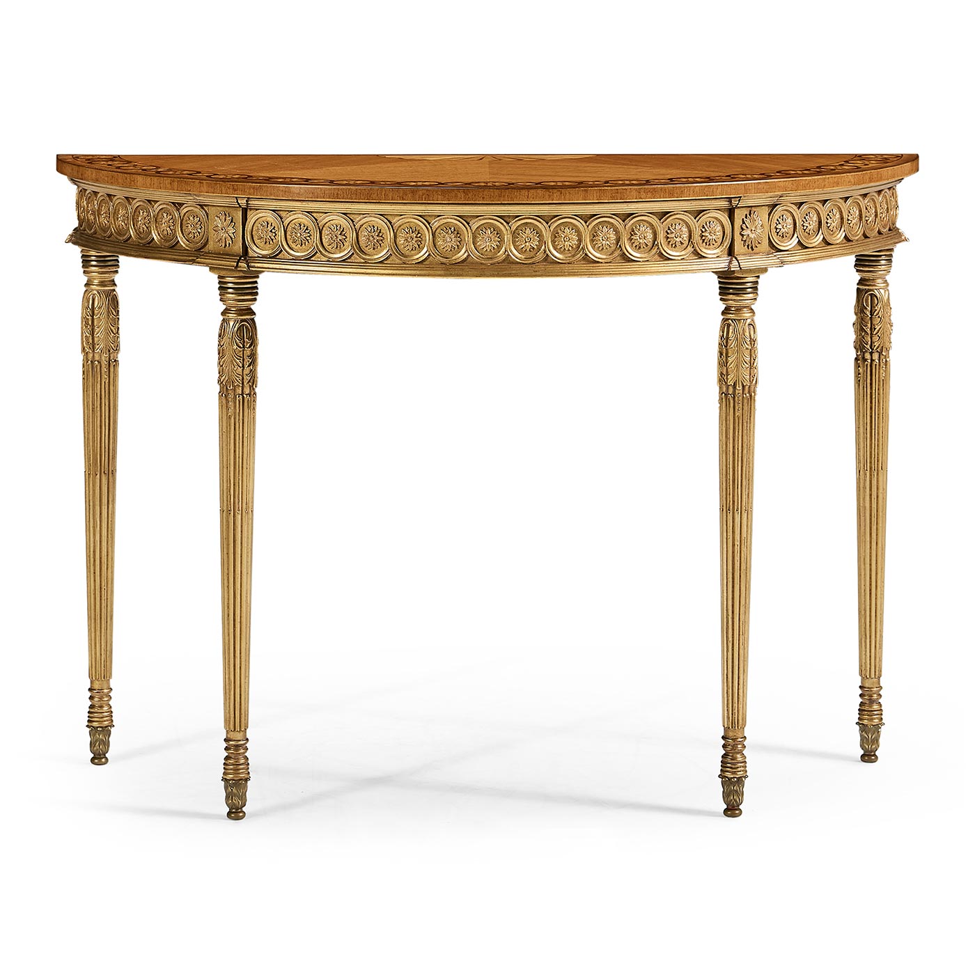 Gilded Demilune Console