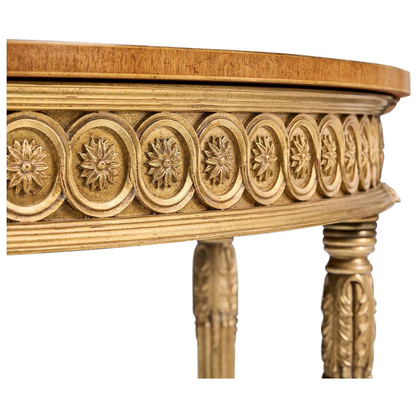Gilded Demilune Console