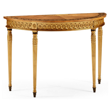 Gilded Demilune Console