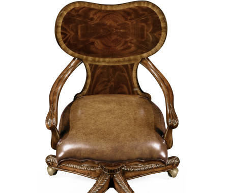 George I Style Adjustable Desk Chair (Mahogany)