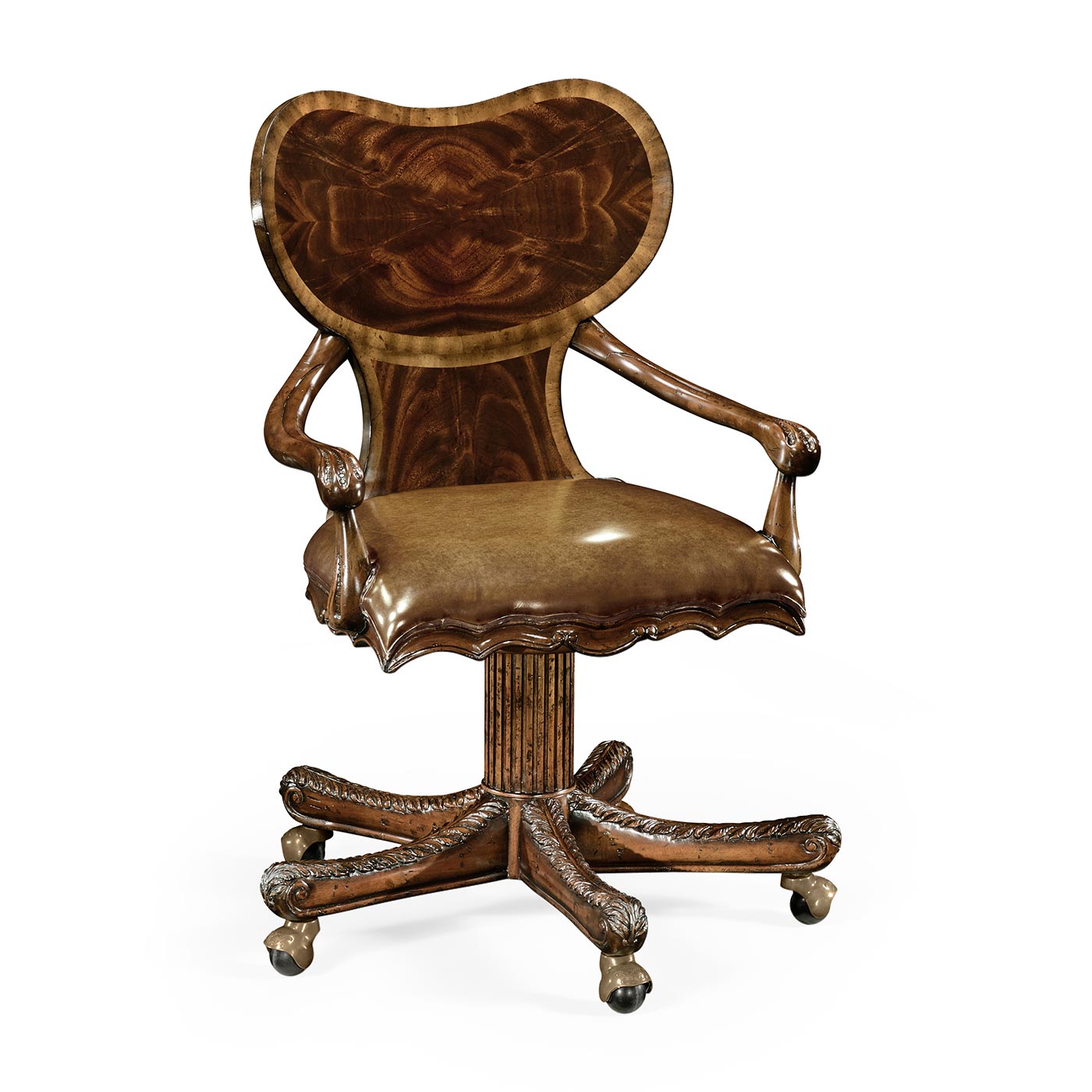 George I Style Adjustable Desk Chair (Mahogany)