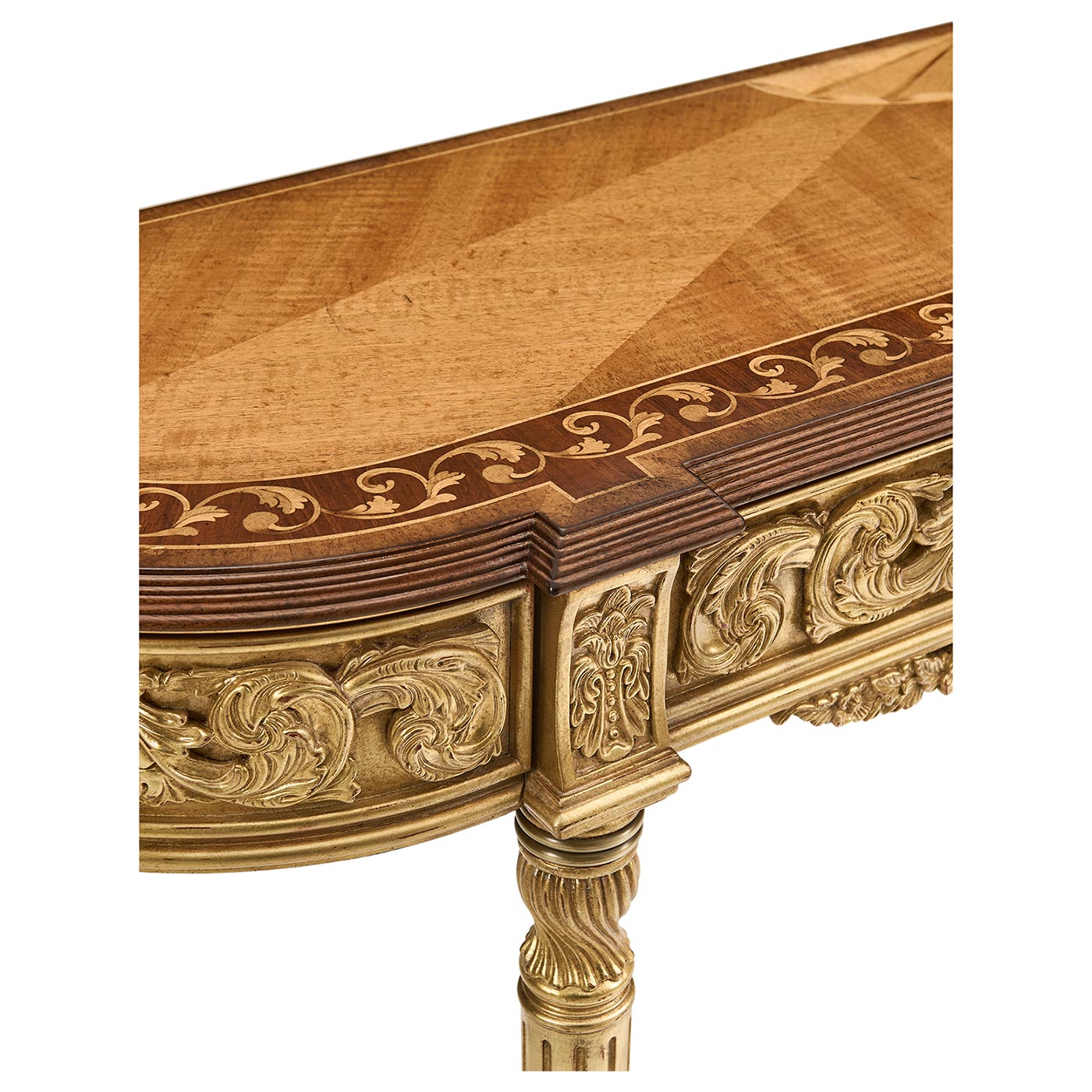 Louis IV Style Narrow Gilded Console