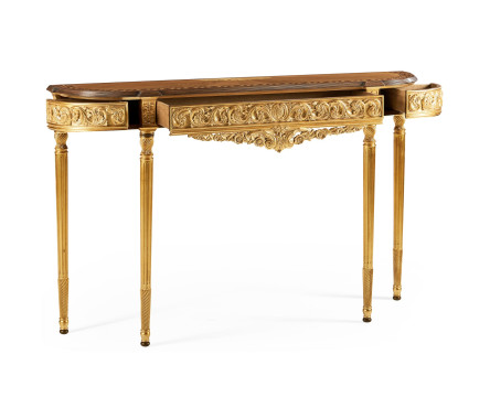 Louis IV Style Narrow Gilded Console