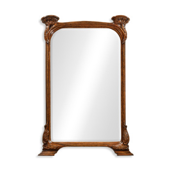 Walnut Carved Mirror