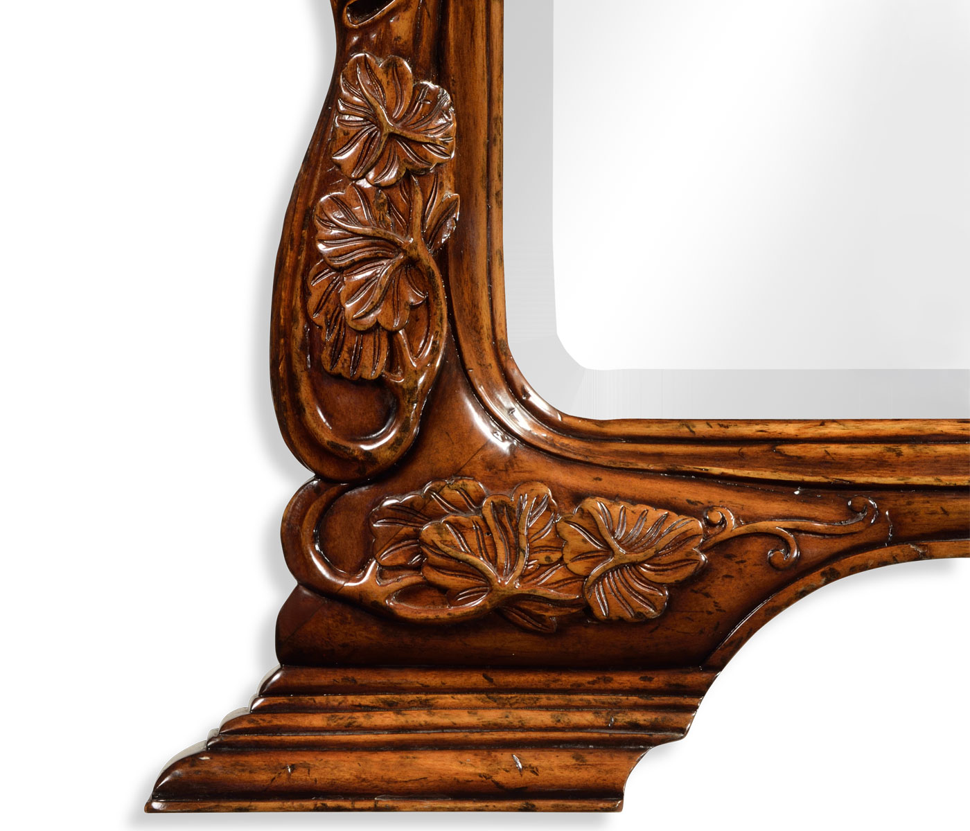Walnut Carved Mirror