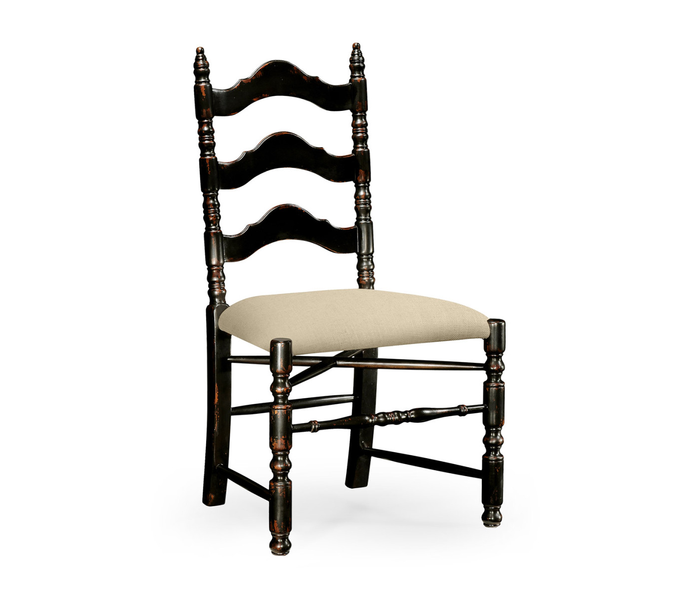 Black Oak Ladder Back Country Chair (Side)
