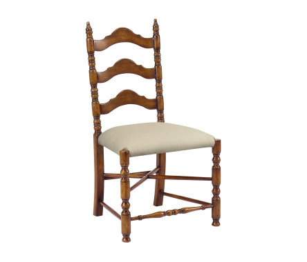 Walnut Ladder Back Country Chair (Side)