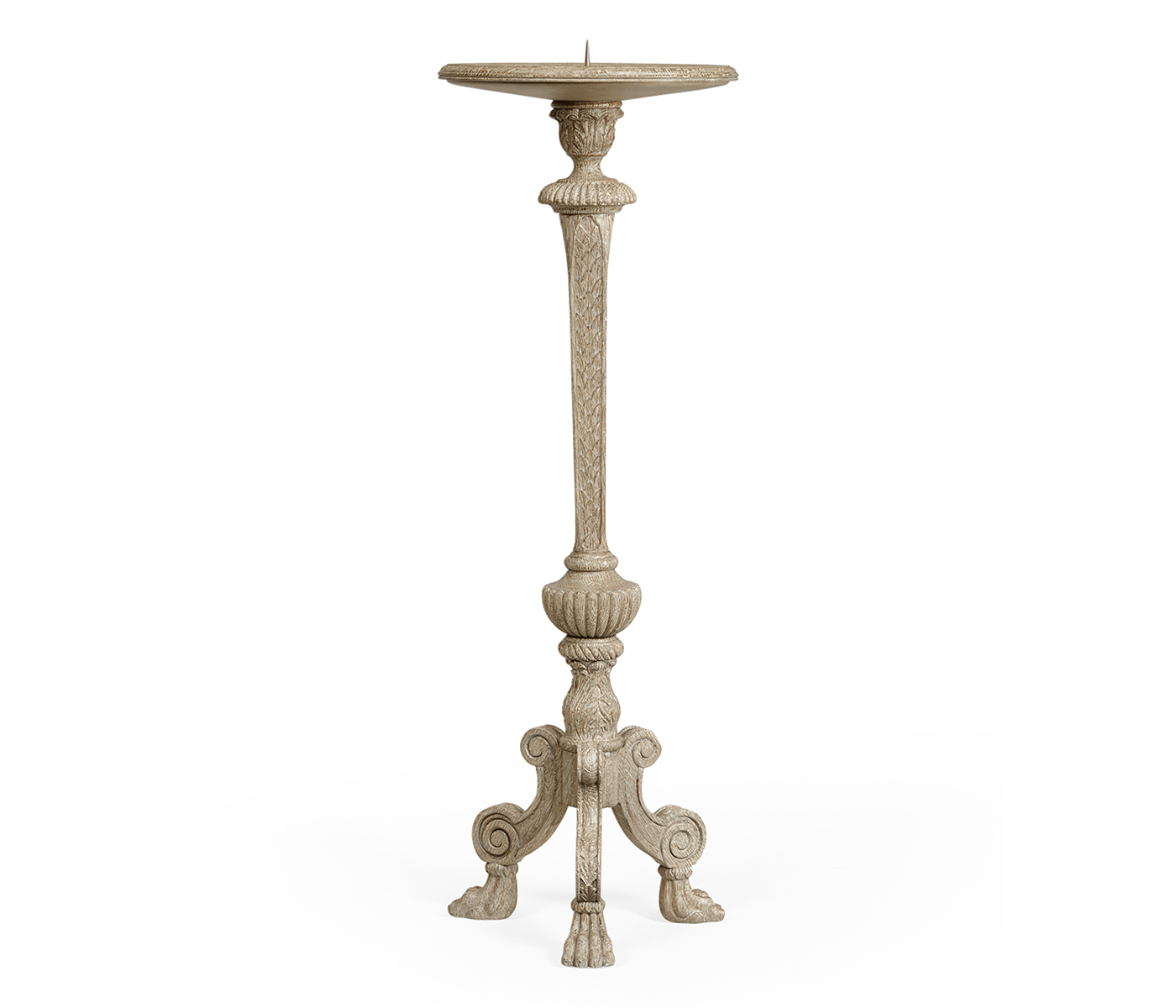 Baroque Style Grey Oak Candlestand