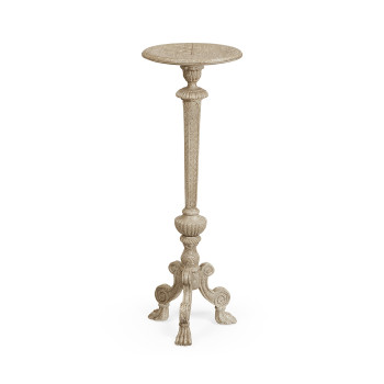 Baroque Style Grey Oak Candlestand