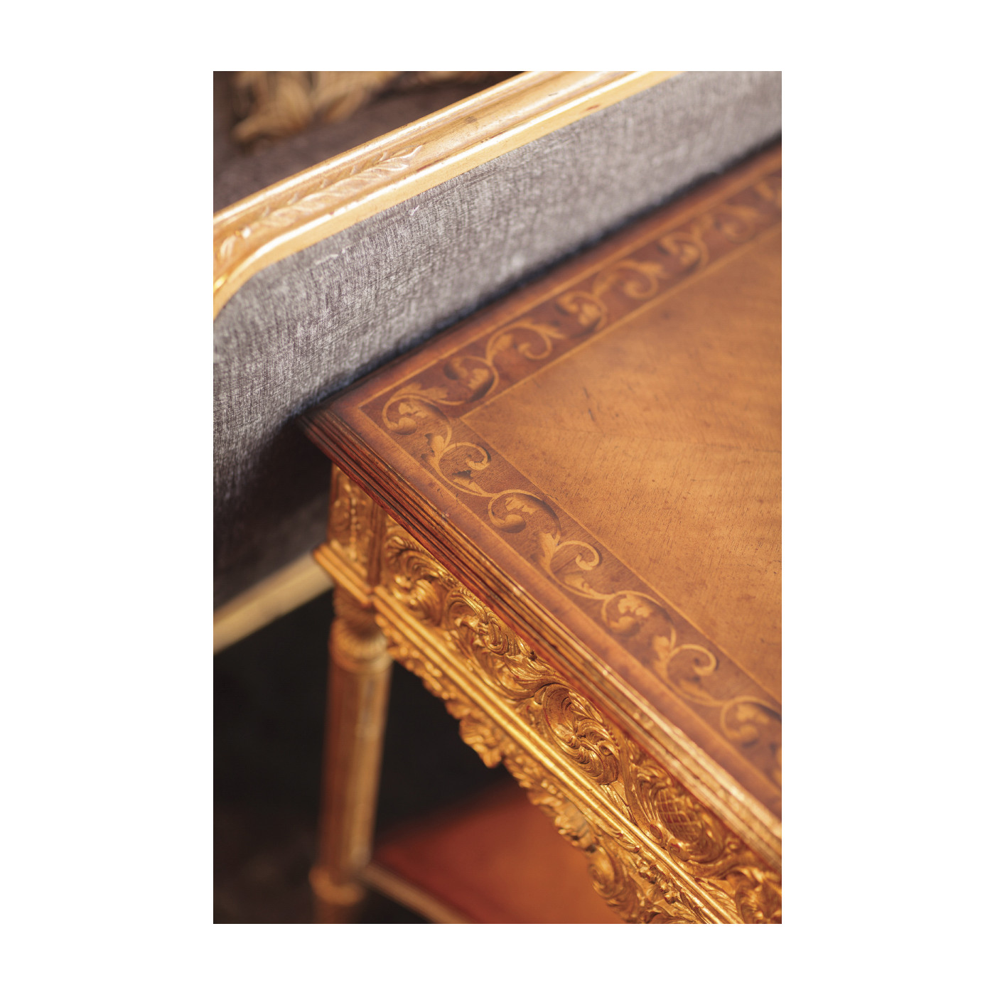 Louis XIV Style Square Side Table