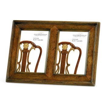 Double Country Walnut Picture Frame (5