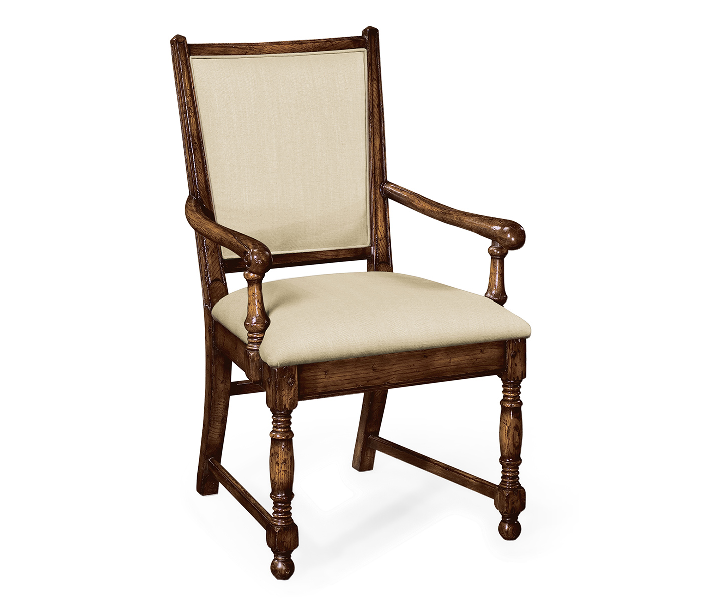 Distressed Dark Oak Country Arm Chair