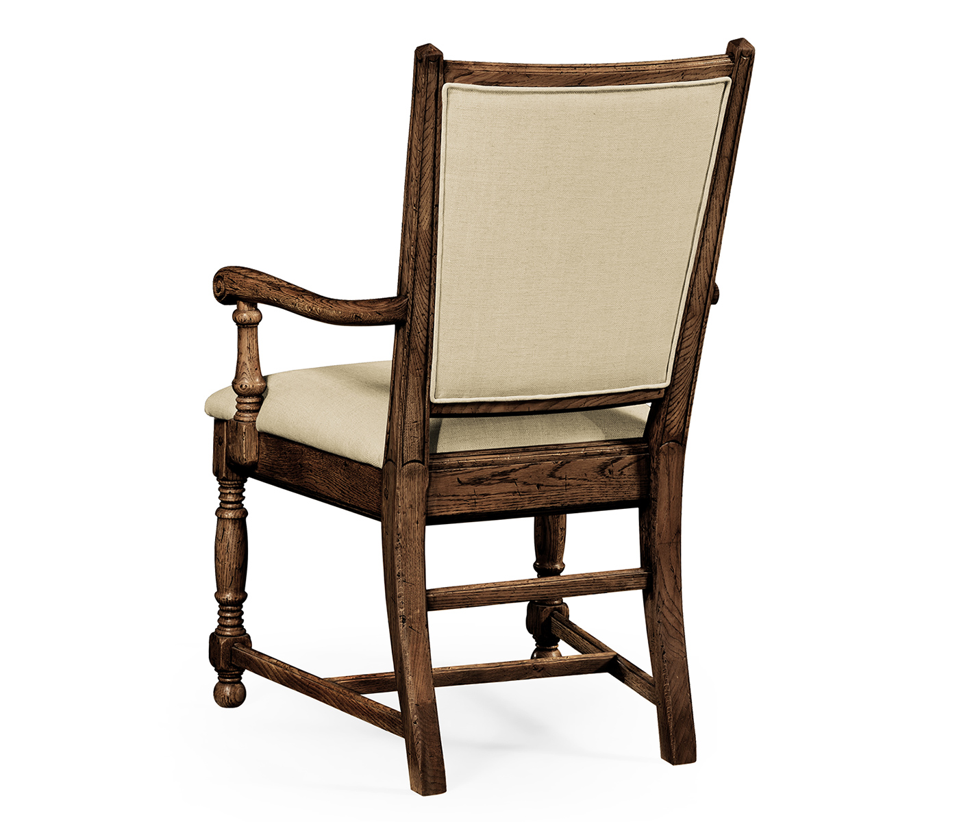 Distressed Dark Oak Country Arm Chair