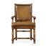 Distressed Medium Walnut Country Arm Chair