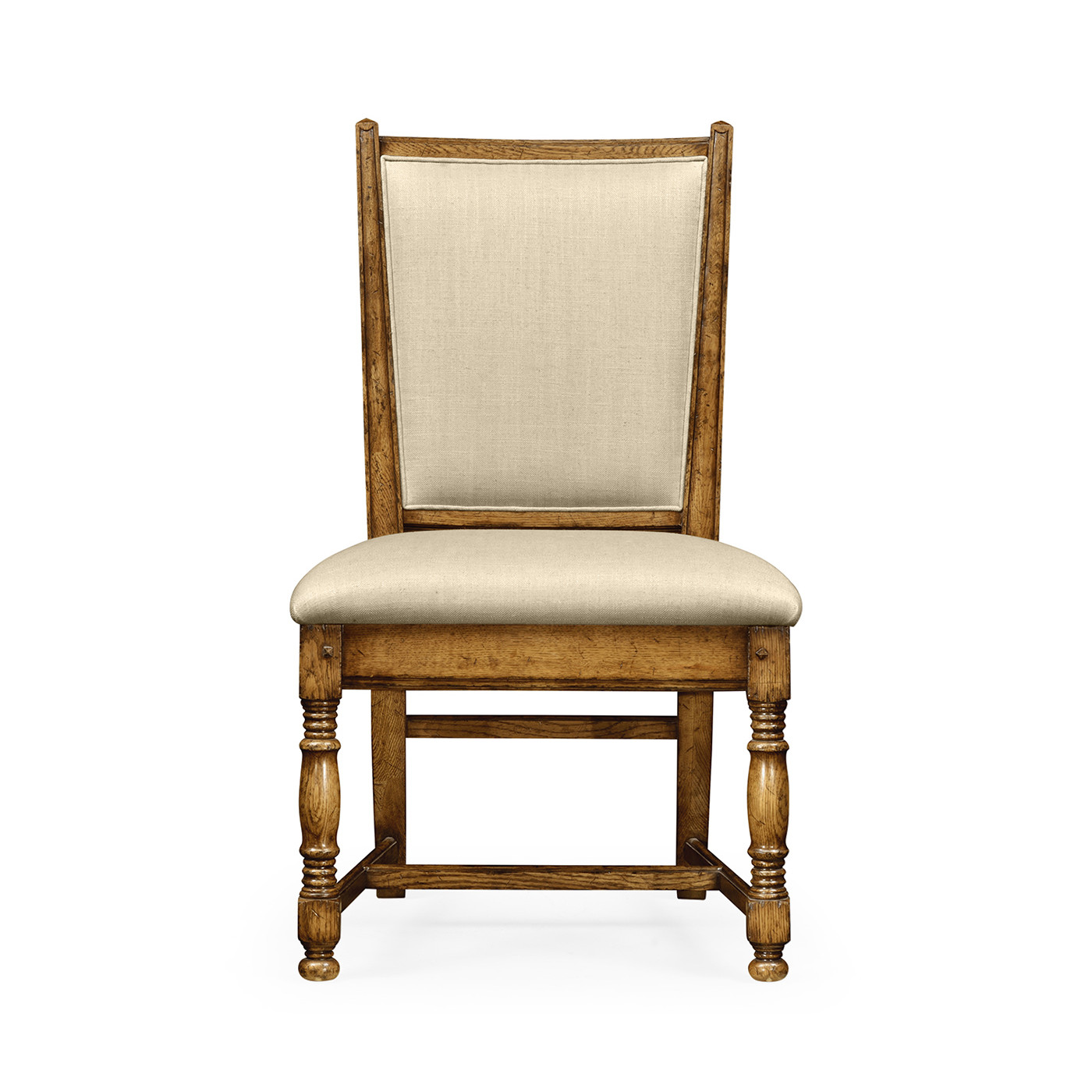 Distressed Light Brown Chestnut Country Side Chair