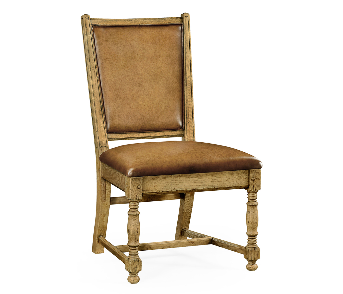 Distressed Natural Oak Country Side Chair