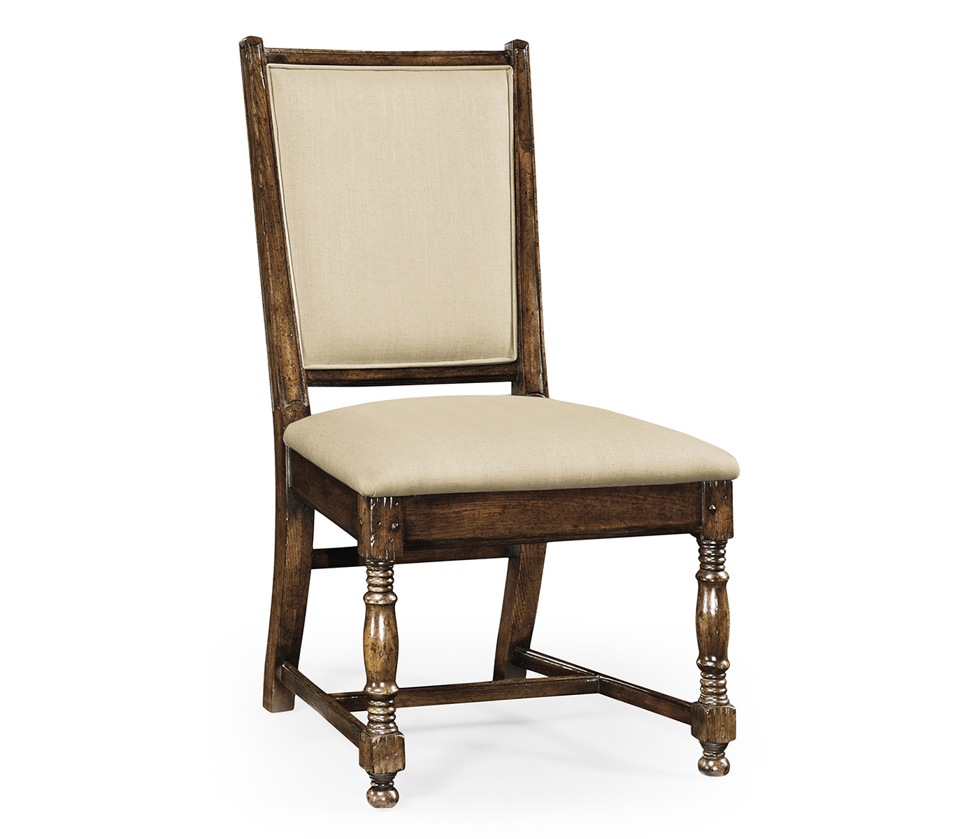 Distressed Dark Oak Country Side Chair