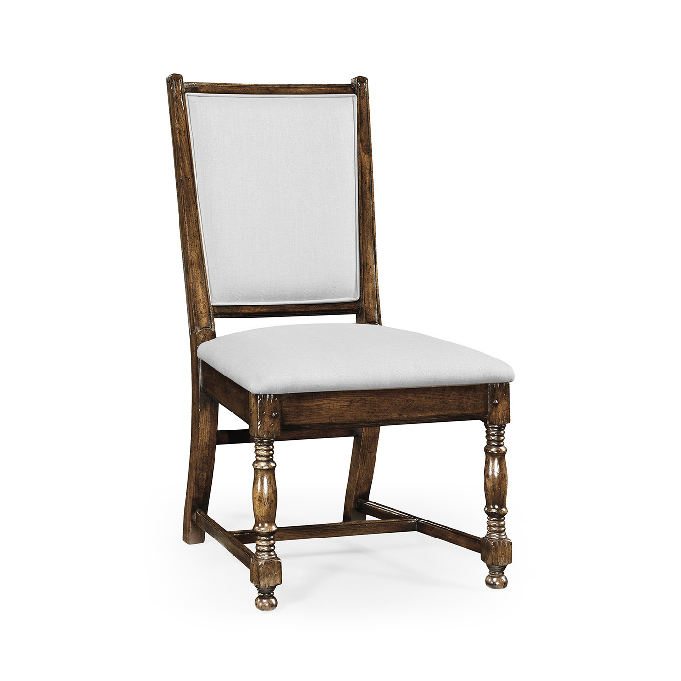 Distressed Dark Oak Country Side Chair