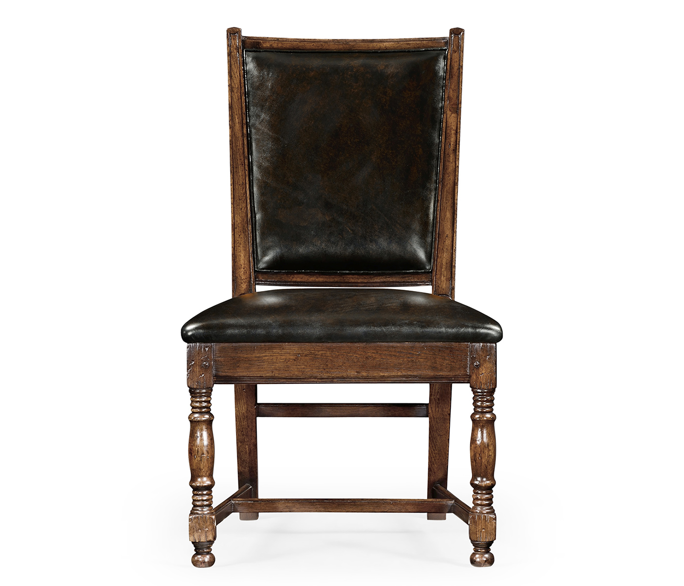 Distressed Dark Oak Country Side Chair