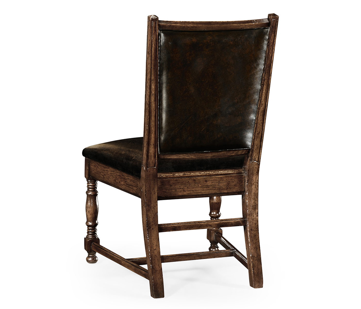 Distressed Dark Oak Country Side Chair