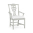 Casual Chippendale Grey Mahogany Arm Chair