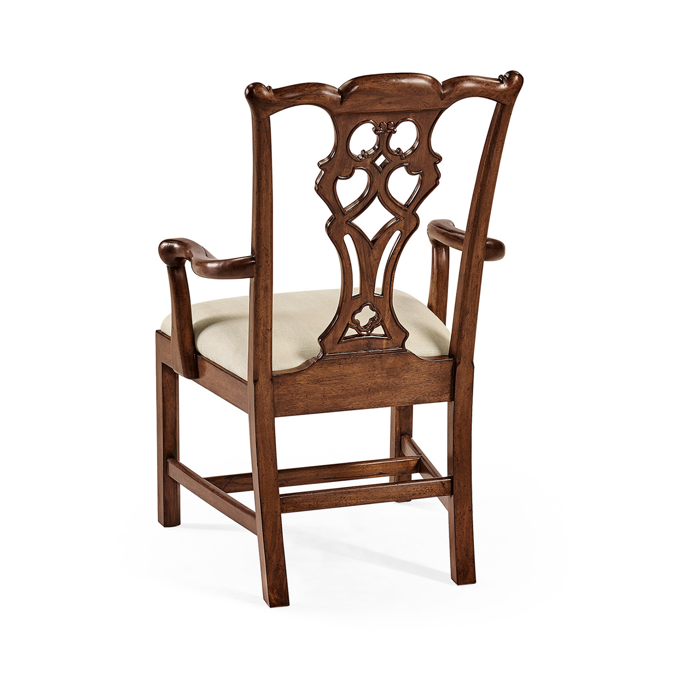 Buckingham Chippendale Antique Mahogany Arm Chair