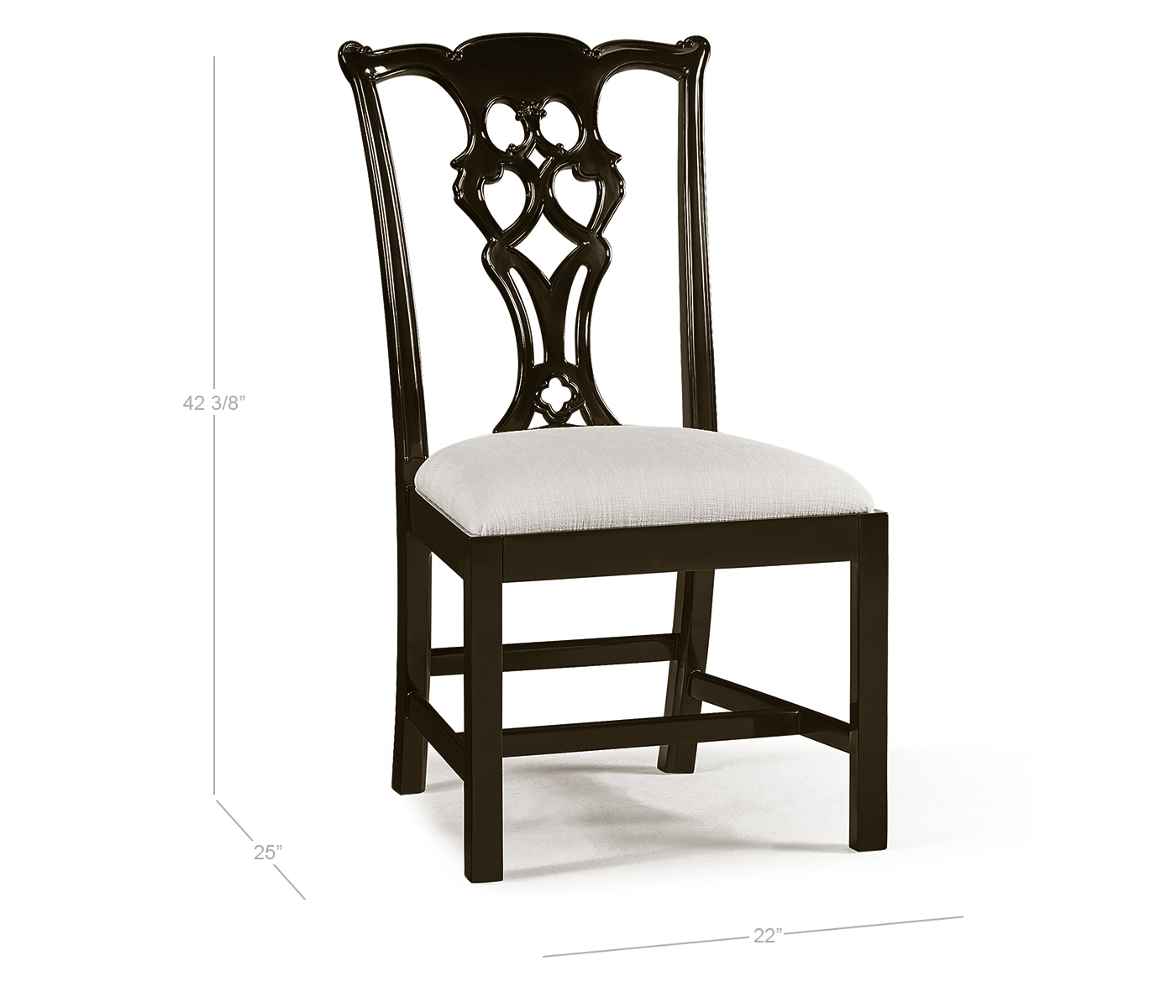 Spark Chippendale Black Side Chair