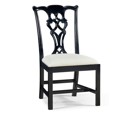 Spark Chippendale Black Side Chair