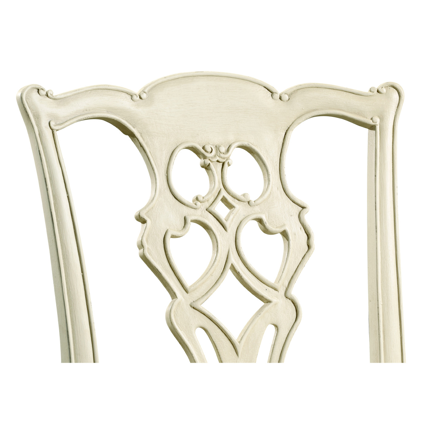 Windsor Chippendale Grey Linen Side Chair