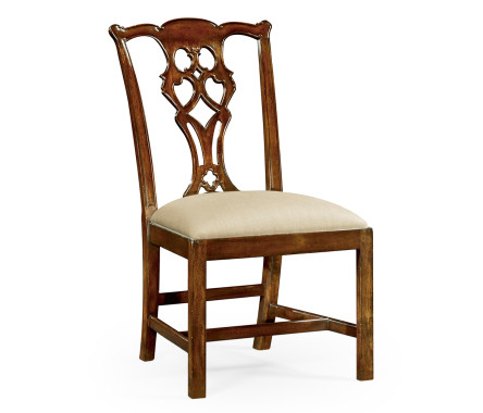 Buckingham Chippendale Antique Mahogany Side Chair