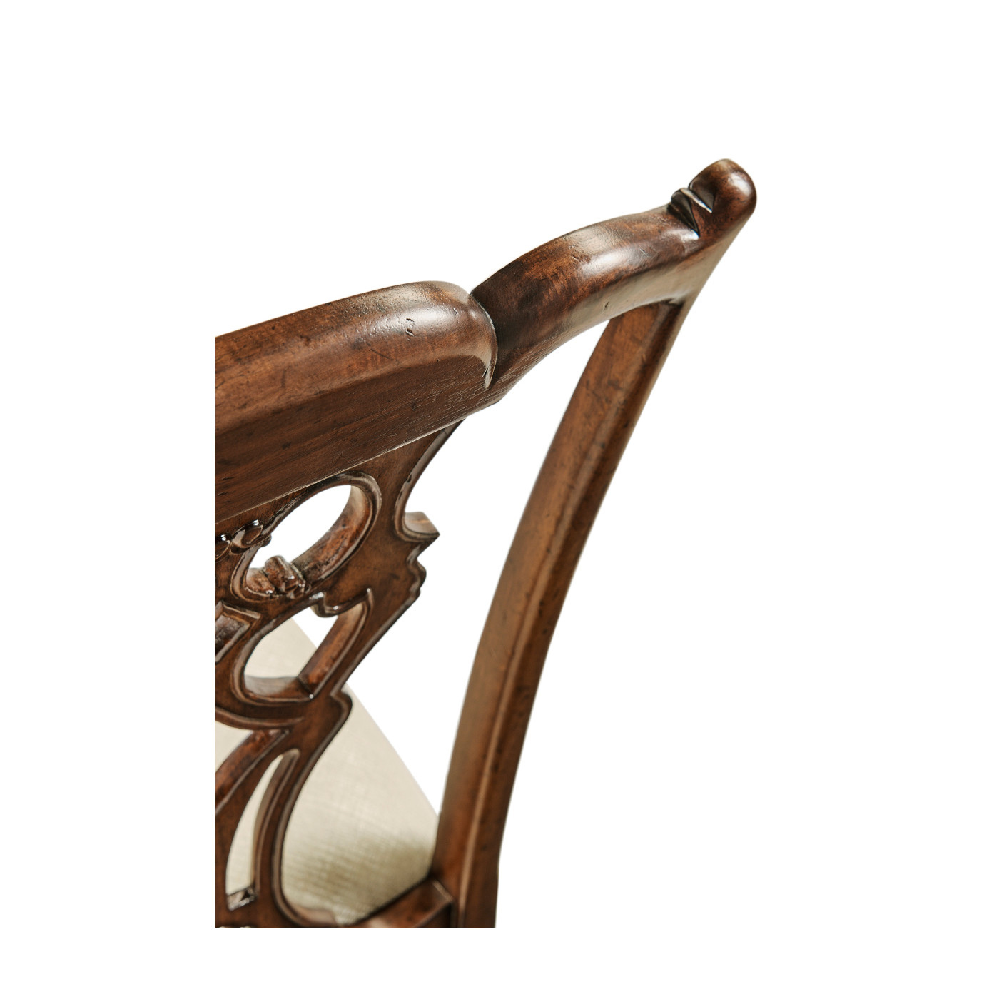 Buckingham Chippendale Antique Mahogany Side Chair