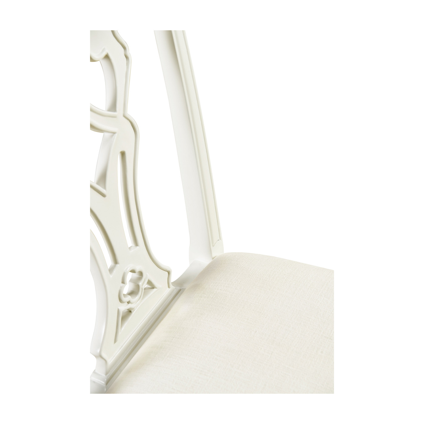 Spark Chippendale White Side Chair